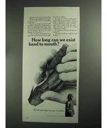 1968 Bering Cigars Ad - We Exist Hand To Mouth - $18.49