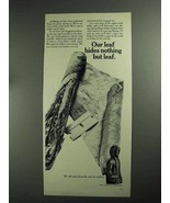 1968 Bering Cigars Ad - Our Leaf Hides Nothing But Leaf - $18.49