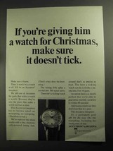 1968 Bulova Accutron Calendar O Watch Ad - Christmas - £14.46 GBP