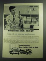 1968 Dodge Trucks Ad - Concerned With R&D than RPM - $18.49