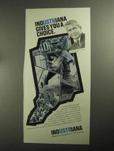 1968 Indiana Department of Commerce Ad - Gives Choice - £14.46 GBP