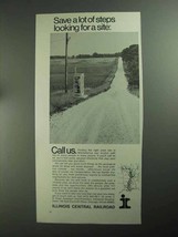 1968 Illinois Central Railroad Ad - Save a Lot of Steps - £14.50 GBP