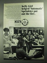 1968 Kelly Services Ad - Helped Automatic Sprinkler - £14.61 GBP