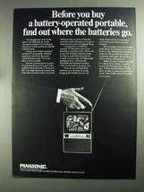 1968 Panasonic Waikiki Model TR-315B TV Ad - Portable - $18.49