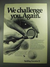 1968 Spalding Executive II Golf Ball Ad - Challenge You - $18.49