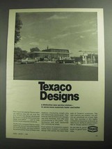 1968 Texaco Oil Ad - Designs New Service Station - $18.49