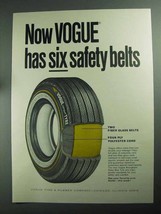 1968 Vogue Brougham Glass Belt Tire Ad - Safety Belts - £14.77 GBP