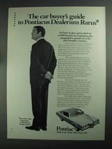 1969 Pontiac Car Ad - Guide to Dealerum Rarus - $18.49