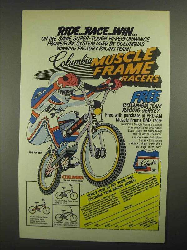 1984 Columbia Pro-AM HP1 Bicycle Ad - Ride Race Win - $18.49
