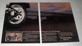 1984 Harley-Davidson FXST Softail Motorcycle Ad - $18.49