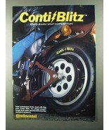 1986 Continental Conti Blitz Tires Ad - Blow Away - £14.54 GBP