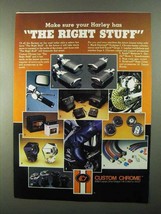 1986 Custom Chrome Parts &amp; Accessories Ad - Right Stuff - £14.56 GBP