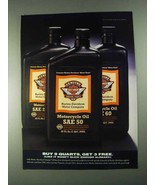 1996 Harley-Davidson Motorcycle Oil Ad - Buy 9 Quarts - £14.78 GBP