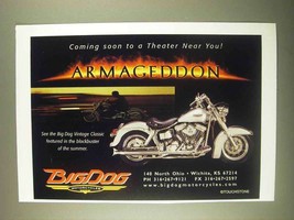 1998 Big Dog Vintage Classic Motorcycle Ad - Armageddon - £14.78 GBP
