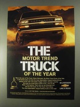 1998 Chevy Silverado Ad - Motor Trend Truck of Year - £14.62 GBP