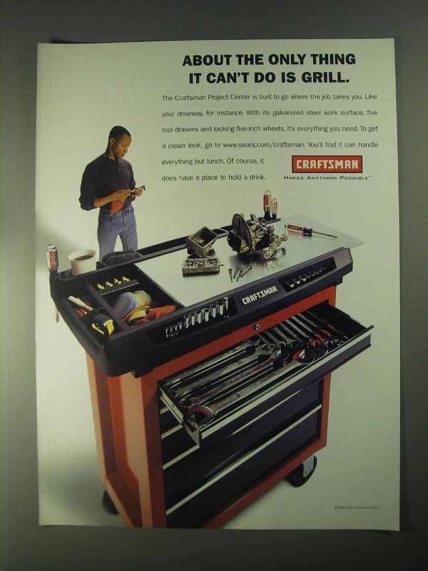 1998 Craftsman Project Center Ad - Can't Grill - $18.49