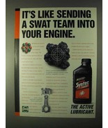 1999 Castrol Syntec Motor Oil Ad - Sending a Swat Team - £14.55 GBP