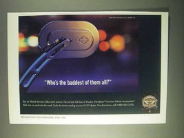 1999 Harley-Davidson Bar &amp; Shield Chrome Mirror Ad - £14.56 GBP