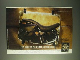 1999 Harley-Davidson Softail Snakeskin Seat Ad - $18.49