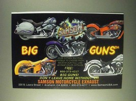 1999 Samson Exhaust Ad - Big Guns - £14.45 GBP