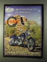 1999 Titan Motorcycles Ad - Best of American Twins - $18.49