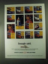 2001 Chevy Monte Carlo Ad - Jeff Gordon - NASCAR - £14.55 GBP