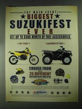 2001 Suzuki DR-Z400E Motorcycle, Quadmaster 500 ATV Ad - $18.49