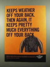 2004 Harley-Davidson Men's Fastback Leather Jacket Ad - $18.49