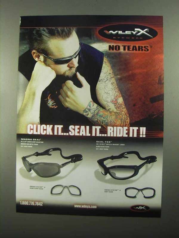 Primary image for 2004 Wiley X Magna-Seal and Seal-Tek Glasses Ad
