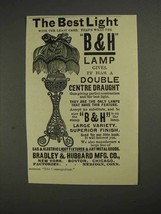 1892 Bradley &amp; Hubbard Lamp Ad - The Best Light - £14.48 GBP