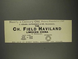 1892 Ch. Field Haviland Limoges China Ad - £14.48 GBP
