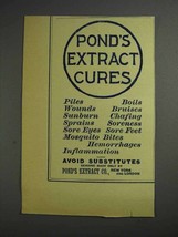 1892 Pond&#39;s Extract Ad - Cures - $18.49