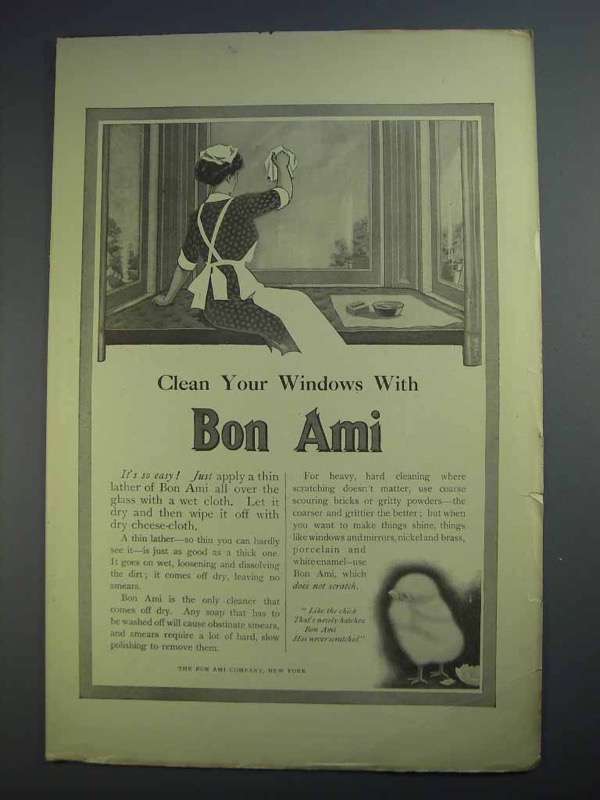 Primary image for 1913 Bon Ami Cleanser Ad - Clean Your Windows With