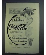 1913 Coca-Cola Soda Ad - Full of Refreshment - £14.55 GBP
