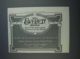 1913 Everett Piano Ad - Leads in Tone Quality - £14.48 GBP