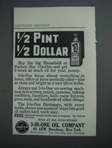 1915 3-in-One Oil Ad - 1/2 Pint 1/2 Dollar - £14.78 GBP