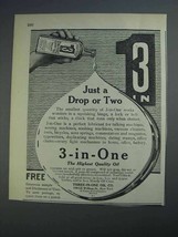 1926 3-in-One Oil Ad - Just a Drop or Two - £13.82 GBP