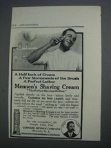 1913 Mennens Shaving Cream Ad - Half Inch of Cream - $18.49
