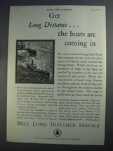 1927 Bell Long Distance Service Ad - Boats are Coming - £14.49 GBP