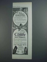 1915 Daniel Green Felt Slippers Ad - Three Comfys - £14.26 GBP