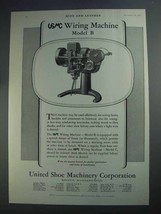 1927 USMC Ad - Wiring Machine Model B - £14.61 GBP