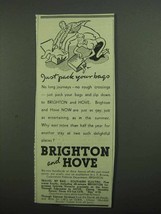1939 Brighton and Hove Tourism Ad - Pack Your Bags - £14.69 GBP