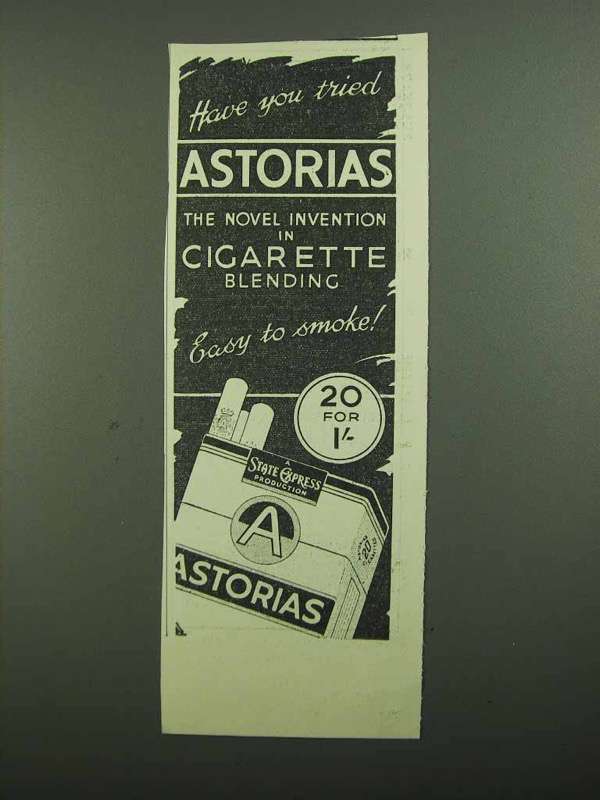1939 State Express Astorias Cigaretes Ad - Tried? - $18.49