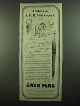 1939 Swan Visofil Pen Ad - History as S.P.B. Mais - $18.49