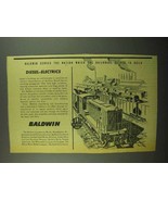 1942 Baldwin Diesel-Electric Switching Locomotives Ad - £14.54 GBP