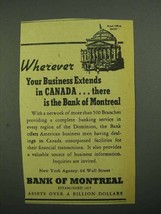 1942 Bank of Montreal Ad - Wherever Your Business - £14.60 GBP