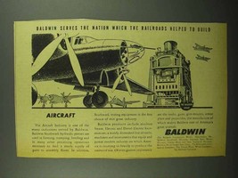 1942 Baldwin Locomotive Southwark Ad - Aircraft - $18.49