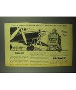 1942 Baldwin Locomotive Southwark Ad - Aircraft - £14.54 GBP