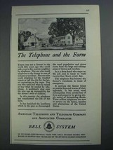 1926 Bell Telephone Ad - The Telephone and the Farm - £14.78 GBP