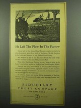 1942 Fiduciary Trust Company of New York Ad - The Plow - £14.55 GBP
